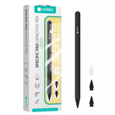 Coteci P5 Ip 017 Capacitive Pen Anti Mistouch Oblique Pressure Fast Charging Magnetic Attraion Charging For Ipad Black - CompuMe